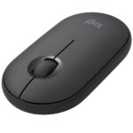 Logitech Pebble M350 Wireless Mouse with Bluetooth or USB Silent / Slim Computer Mouse Certified Works with Chromebook / Graphite Color