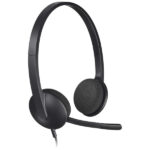 Logitech H340 Wired Headset / Stereo Headphones with Noise Cancelling Microphone / USB PC/Mac / Laptop / Black / Part No. : 981-000475